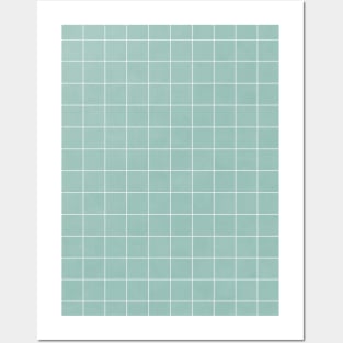 Small Grid Pattern - Light Blue Posters and Art